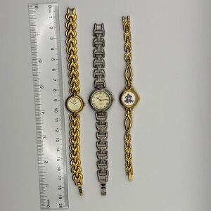 Gold and Silver Women's Bracelet Watches - Classic Linked Design
